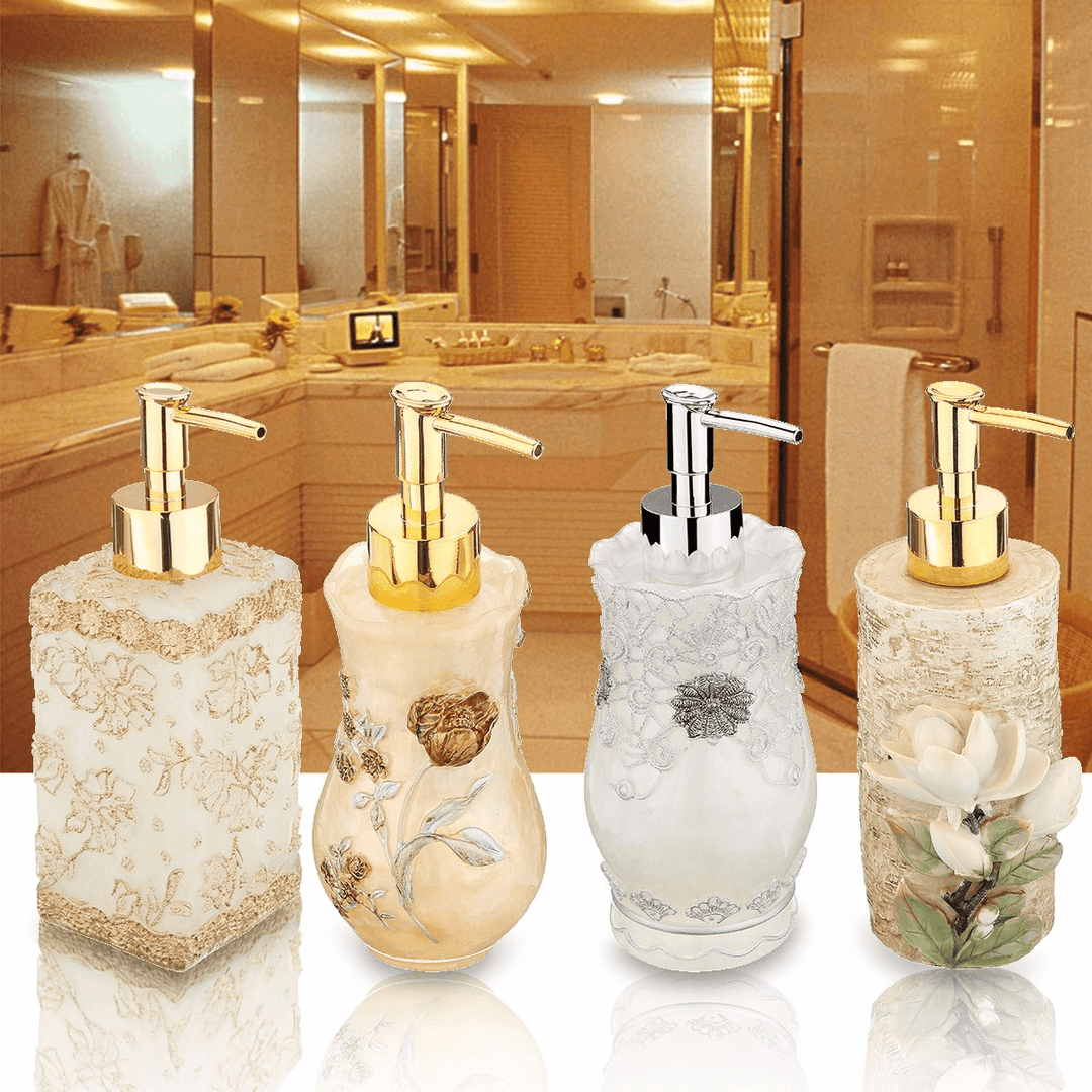 3D Resin Soap Dispenser Liquid Pump Bottles Home Office Hotel Bathroom Decor