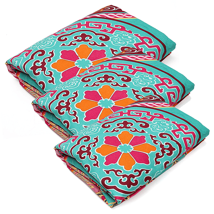 4Pcs Oriental Mandala Polyester Single Double Queen Size Bedding Pillowcases Quilt Duvet Cover Set