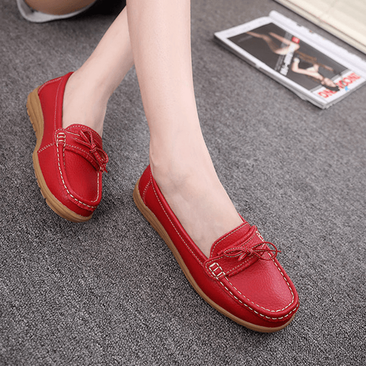 Women Flat Slip on Casual Soft Outdoor round Toe Flat Loafers Shoes