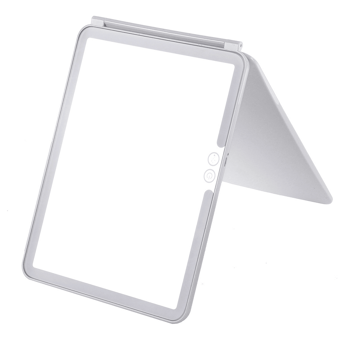 Frame Light Makeup Mirror White LED Daylight Adjustable Light Detachable Base