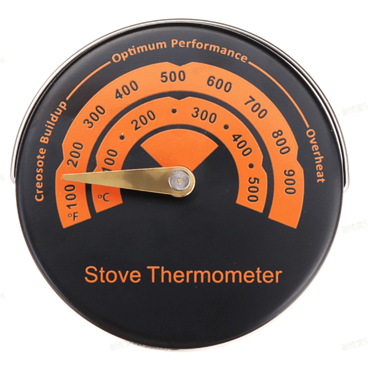 Magnetic Wood Stove Thermometer Fireplace Fan Stove Thermometer with Probe Household Sensitivity Barbecue Oven Tool