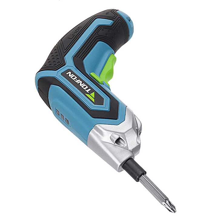 Tonfon 3.6V Cordless Electric Screwdriver USB Rechargable Power Screw Driver with Screw Bits