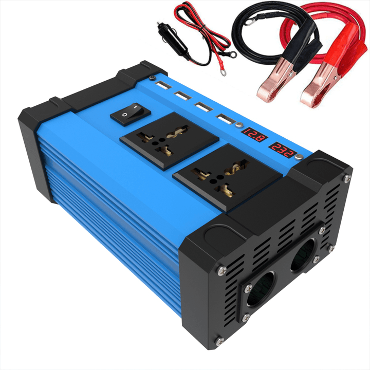 4000W Peak LCD Power Inverter DC 12V - AC 110V/220V Car Inverter 2 Socket 4 USB Charger - MRSLM