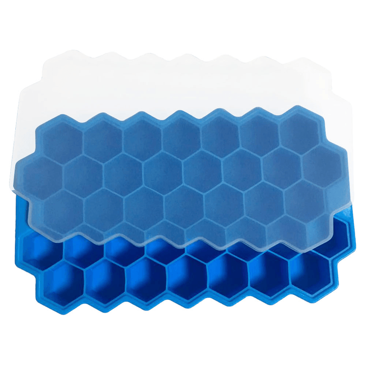 2Pcs 37 Grid Silicone Ice Tray Cube Stacable Mold Set DIY Honeycomb Shape Ice Cube Ray Mold Ice Cream Party Cold Drink Kitchen Cold Drink Tools - MRSLM