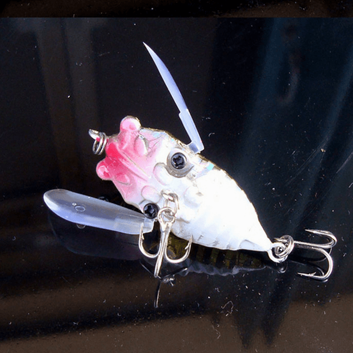 1Pcs Cicada Minnow Fishing Lure Hard Tackle Bait Fishing Hook Bass Crankbaits Hook