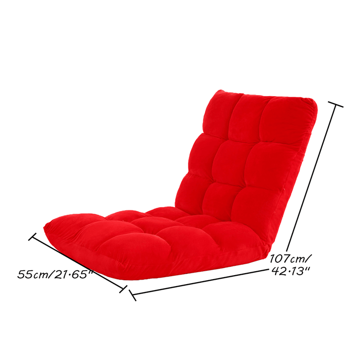 Adjustable Lazy Sofa Cushioned Floor Lounge Chair Living Room Leisure Chaise Chair