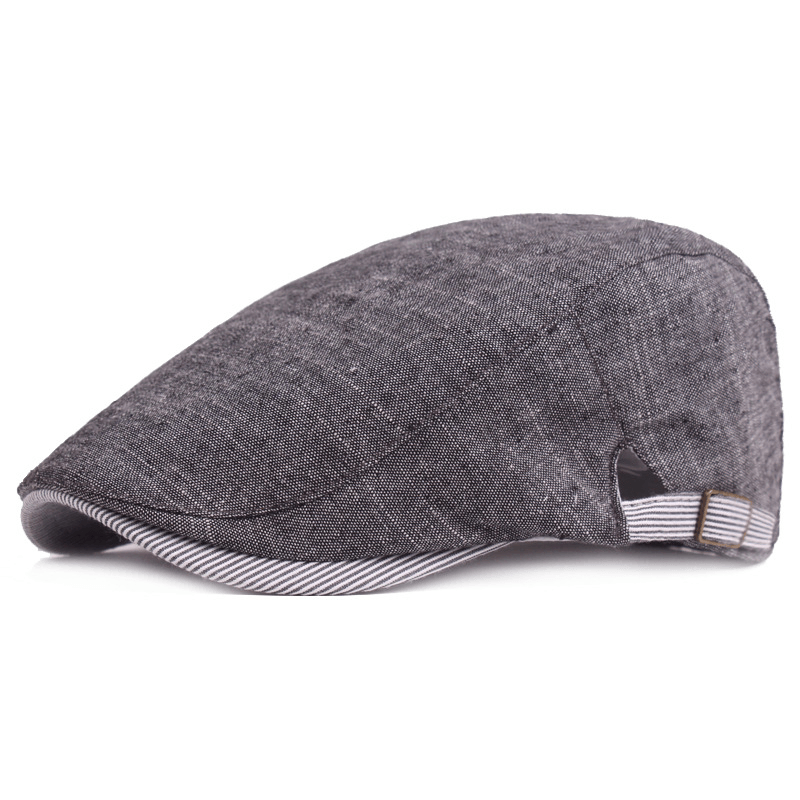 Men'S Cotton and Linen Hat Spring and Summer Thin Breathable Cap