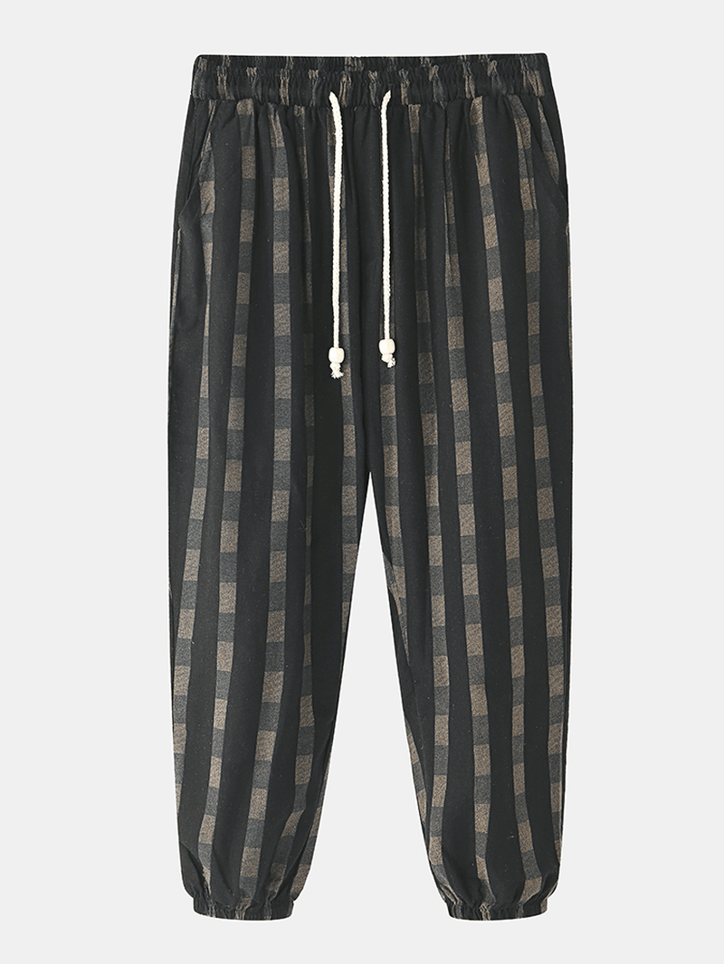 Mens Print Elastic Waist Jogger Long Pants