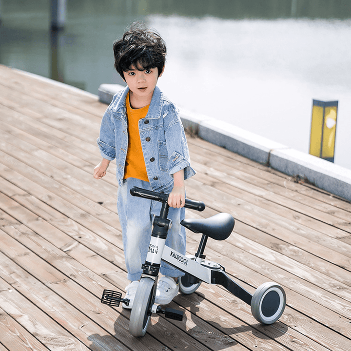 KIWICOOL 3In1 Balance Bike & Kids Beginner Rider Training Walker Bicycle & Baby Tricycle Bike Scooter for 1.5/2/3/4/5 Year Old Children