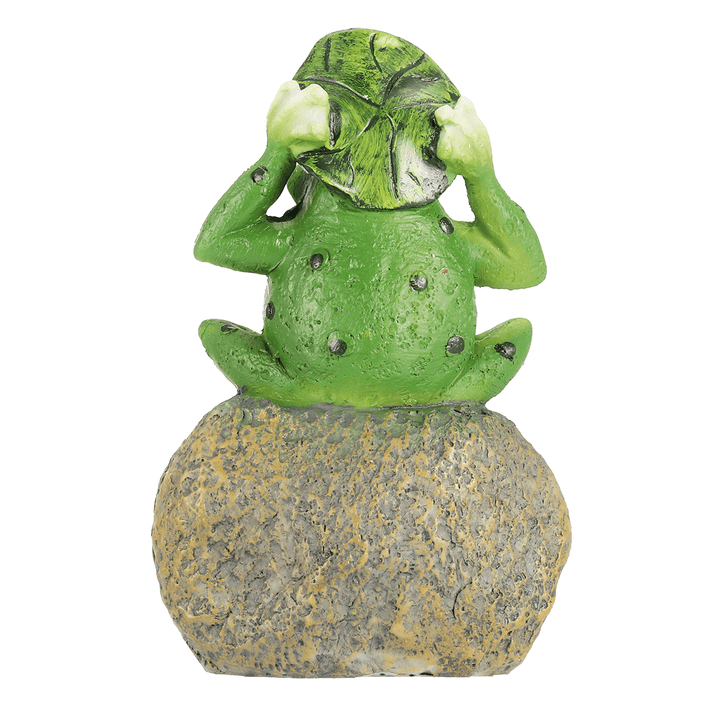 1PC Peace Hope Enjoy Frogs Fairy Garden Statues Art Figurines Outdoor Patio Ornament