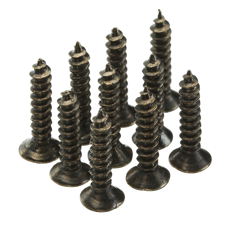 M2 6-10Mm Bronze Self-Tapping Phillips Screws Tone Flat Head round Rivet Wood Screws - MRSLM