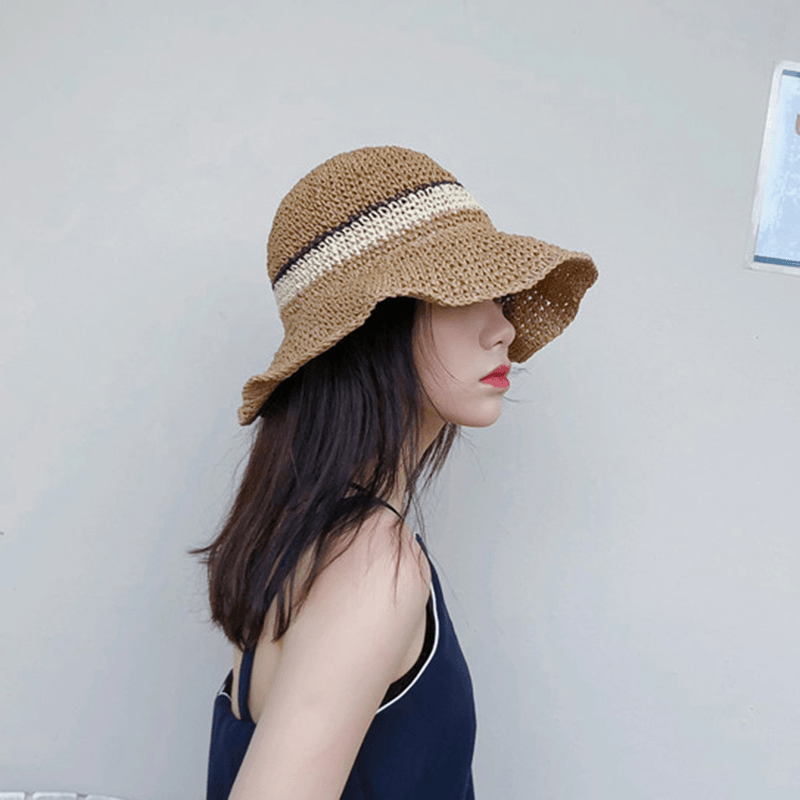 Women Outdoor Foldable Adjustable Straw Hat