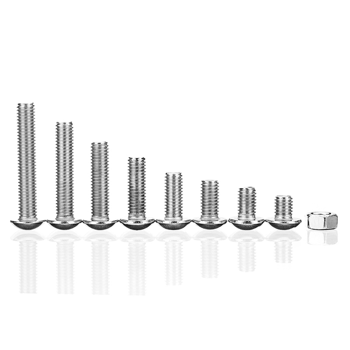 Suleve‚Ñ¢ M5SH2 150Pcs M5 Stainless Steel 6-30Mm Hex Socket Button Head Screw Allen Bolt Assortment Kit