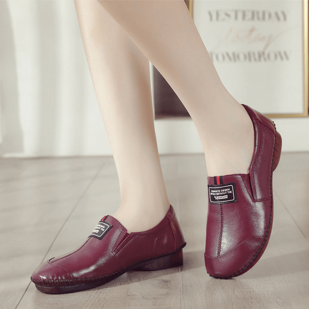 Women Comfy Genuine Leather Soft Slip Resistant Flats Loafers