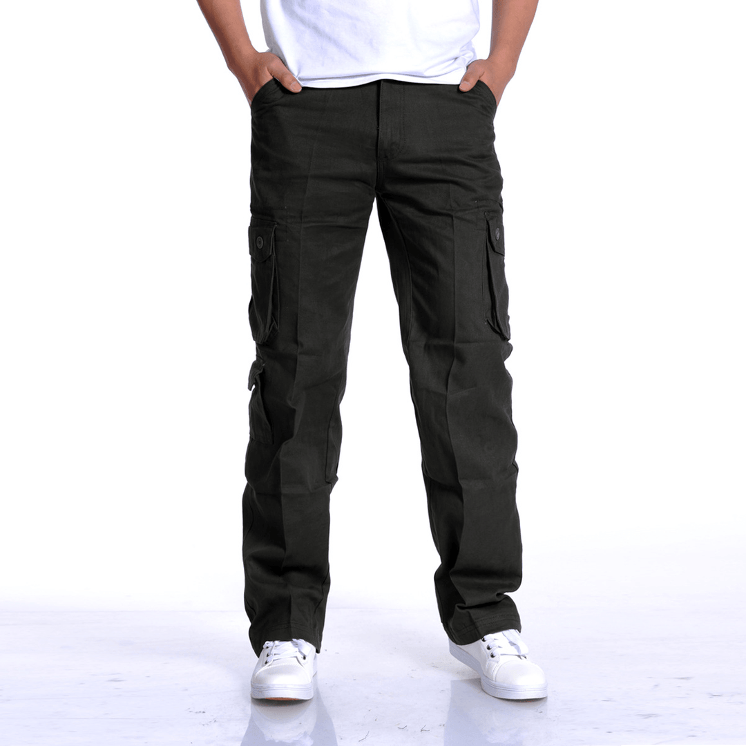 Men'S Casual Sports Multi-Pocket Loose Long Pants