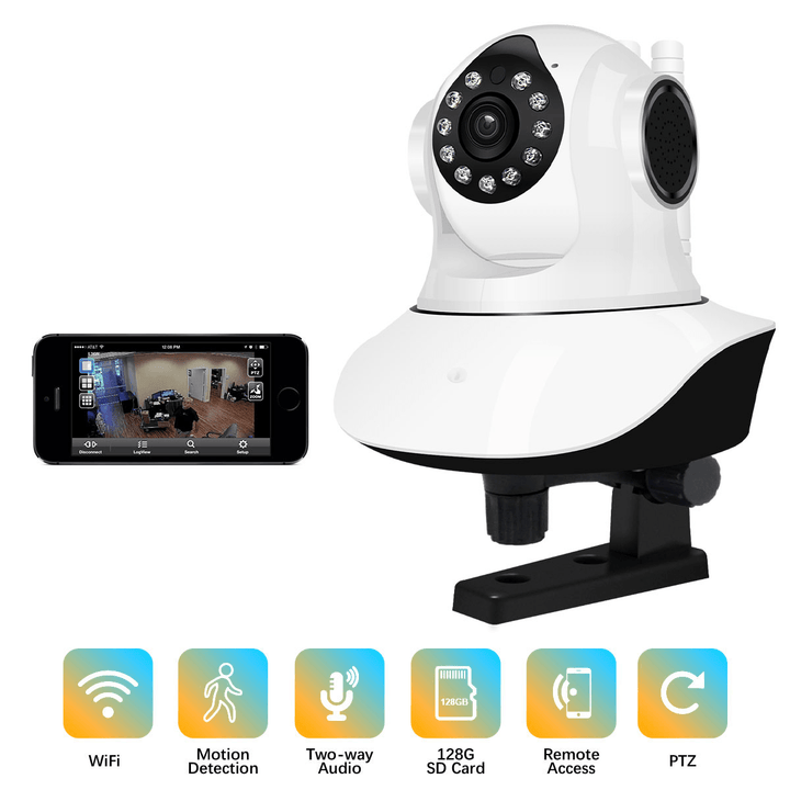 Jooan C6C HD 1080P WIFI IP Camera 11 LED PT 360¬∞ Built-In Antenna IP Camera Moving Detection Two-Way Audio Baby Monitors