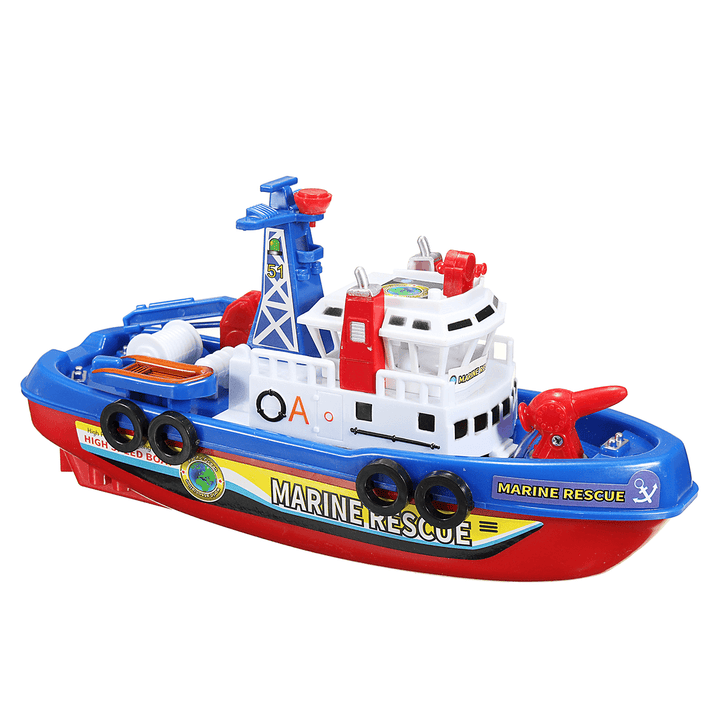 Kids Electric Fireboat Toy Children Rescue Water Spray Light Music Baby Bath Toy BoysÔºÜGirls Gift