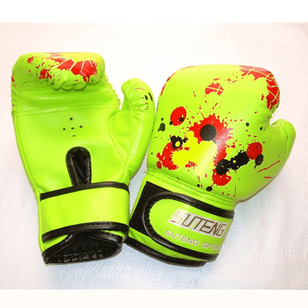 1 Pair Kids Boxing Gloves Punching Bag Training Thai Muay Kickboxing Sparring Gloves for 3-12 Years Old