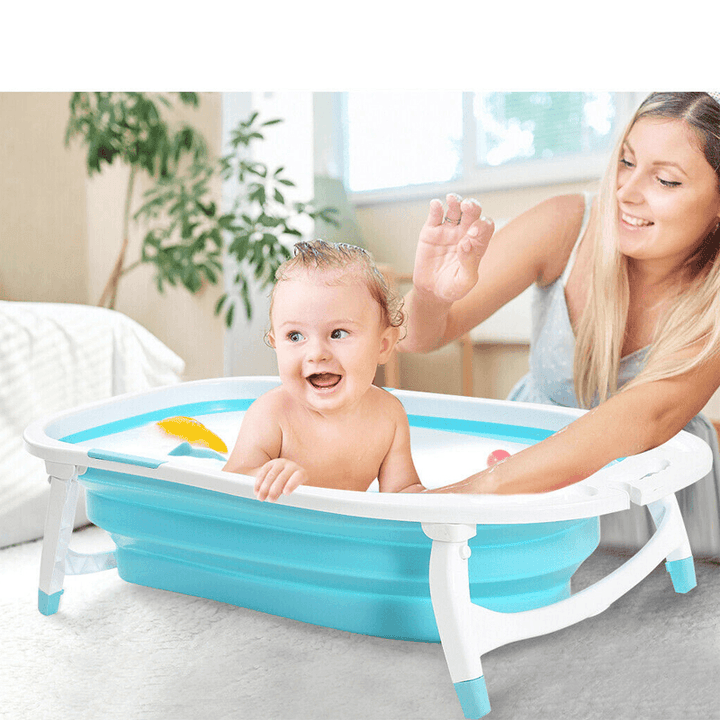 Portable Baby Bathtub 2.5KG Foldable Safety Bathing Shower-Pink/Blue/Green