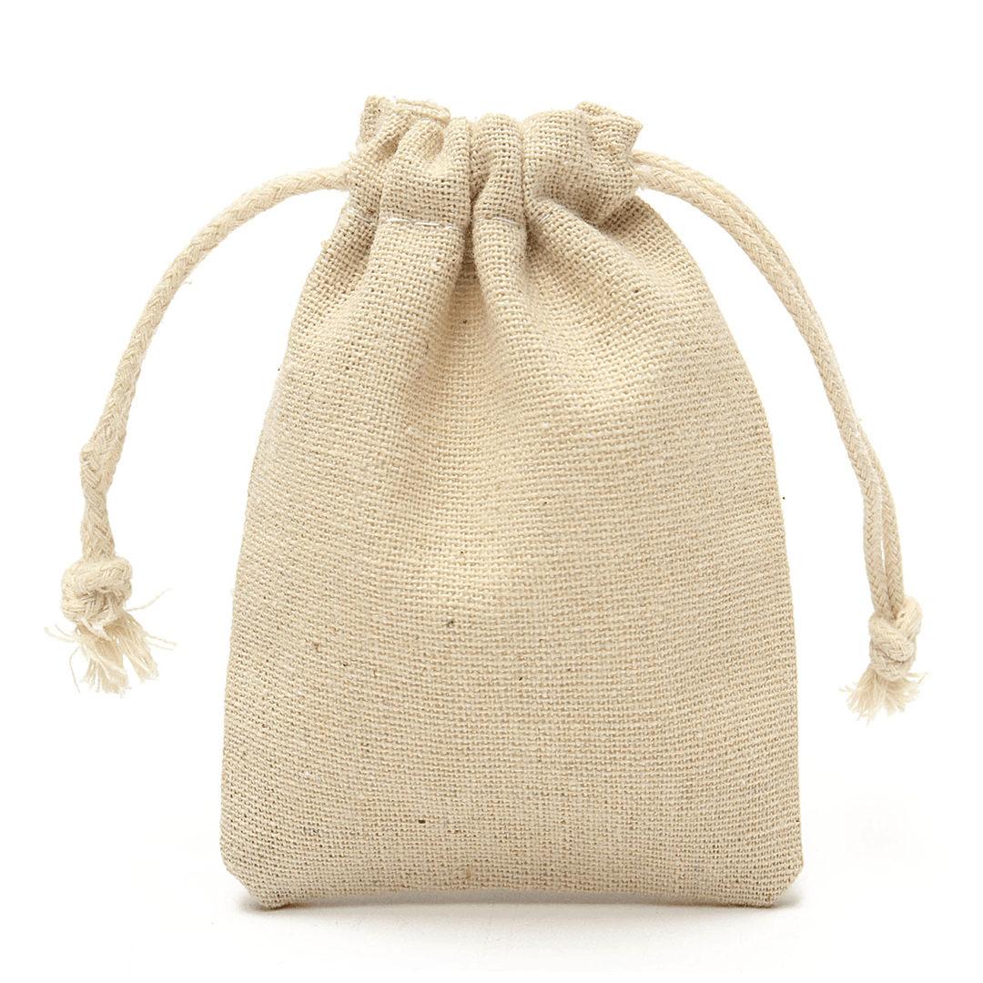 30Pcs Natural Linen Pouch Burlap Jute Sack Jewelry Pouch Drawstring Gift Bags 8X10Cm