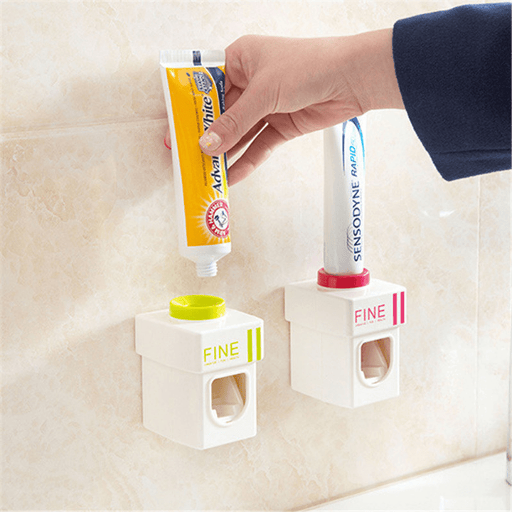 Honana BX-421 Wall Mounted Adhensive Toothpaste Squeezer Automatic Toothpaste Distributor