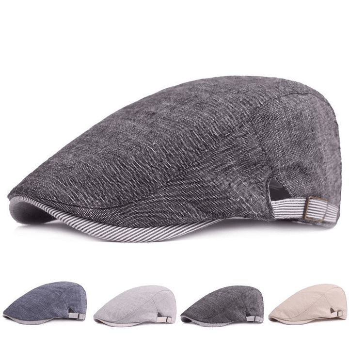 Men'S Cotton and Linen Hat Spring and Summer Thin Breathable Cap