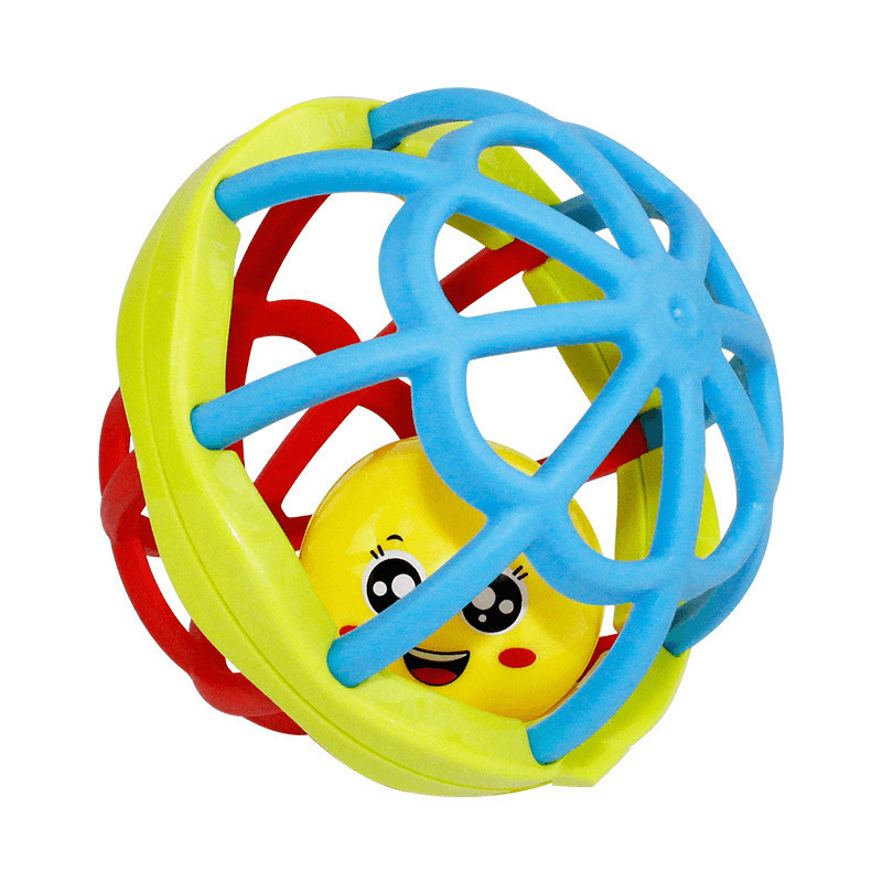 Baby Hand Catching the Ball and Digging the Hole Toy Can Chew and Rattle Early Education Soft Rubber Ball Baby