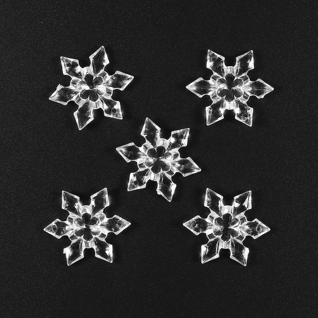 24Pcs Christmas Large Snowflake Ornament Charm Pendant Xmas Party Decoration