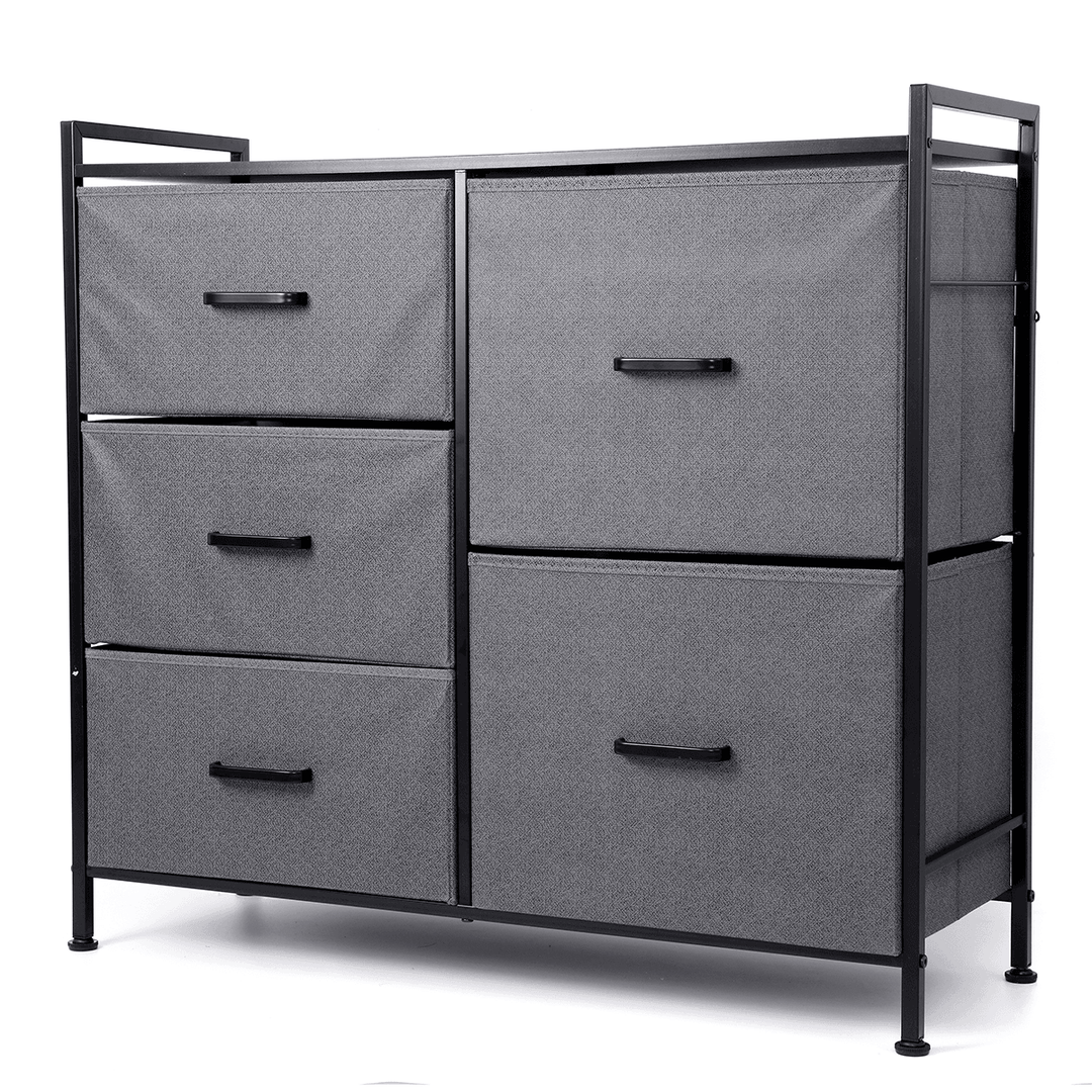 Kingso Kids Children Dresser for Bedroom, Chest of Drawer, Tower with 5 Drawer Fabric Dresser for Closet, Bedroom Living Room