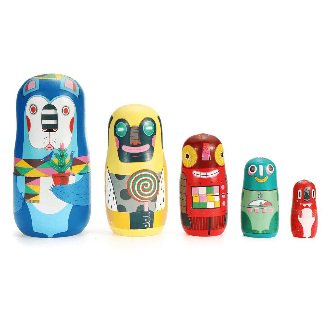 Russian Wooden Nesting Doll Handcraft Decoration Christmas Gifts