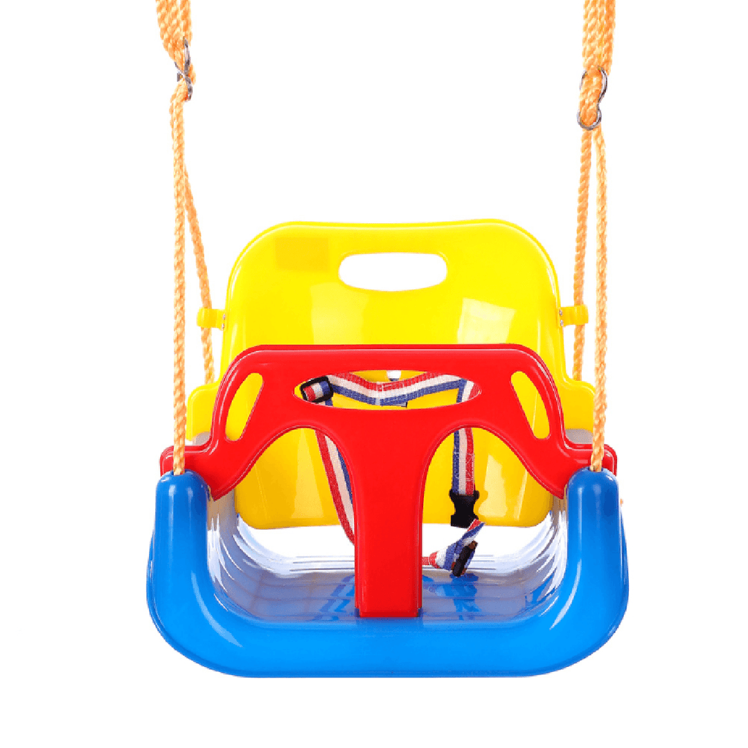 3-IN-1 Outdoor High Back Toddler Baby Swing Set Children Full Bucket Seat Swing for outside Playground Park