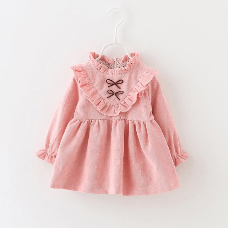 2021 Spring New Korean Dress Children'S Skirt, Baby Girl Dress, Baby Spring Blouse, Corduroy - MRSLM