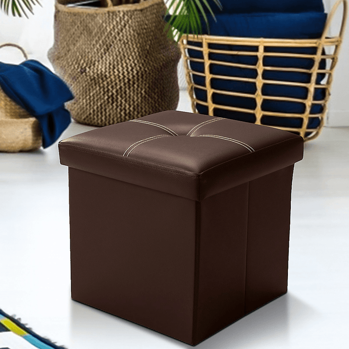 Multifunctional Storage Stool PU Leather Sofa Ottoman Bench Footrest Box Seat Footstool Square Chair Home Office Furniture