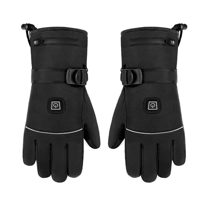 Electric Heated Gloves Waterproof Heating Hand Warmer Touch Screen Battery Powered Motorbike Racing Riding Gloves