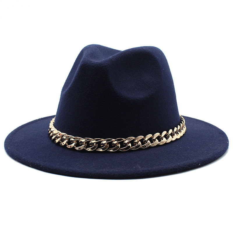 European and American Chain Accessories Woolen Hat Outdoor Sunshade