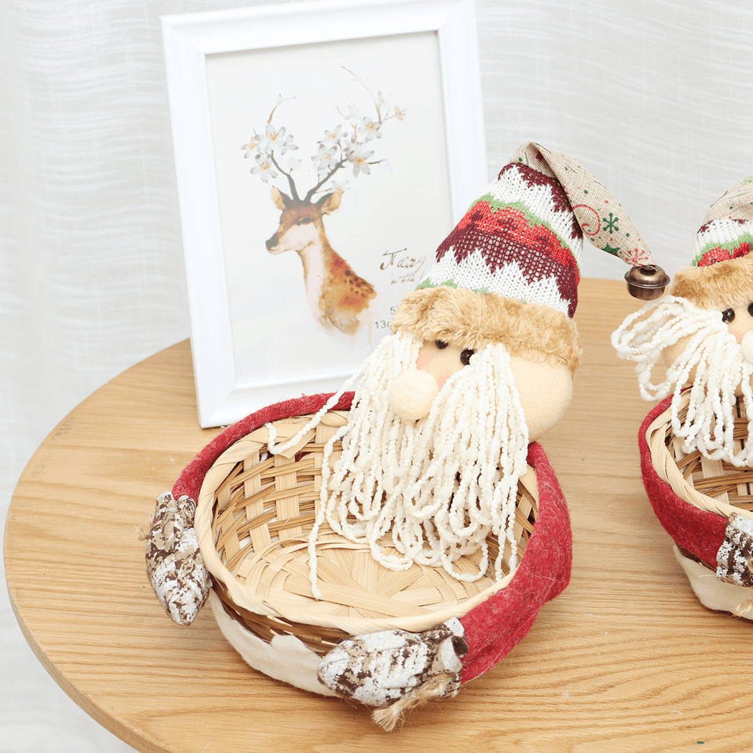 Christmas Decoration Candy Basket Desktop Ornaments Children Candy Basket Decoration Candy Box - MRSLM