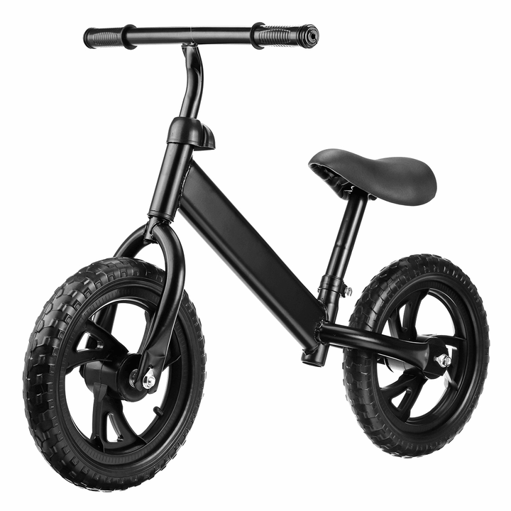 12Inch Kid Push Balance Bike Adjustable No-Pedal Children Beginner Rider Training Toddler for over 2 Years Old Christmas Gift