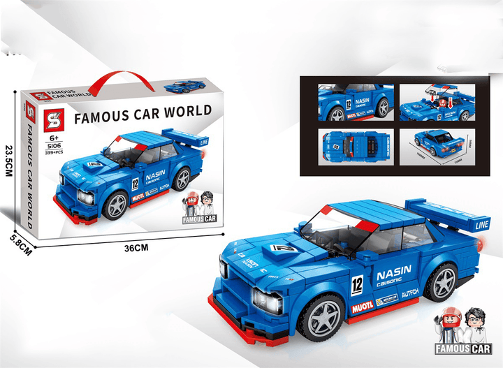 Small Particles Assembled Sports Car Toy Building Blocks