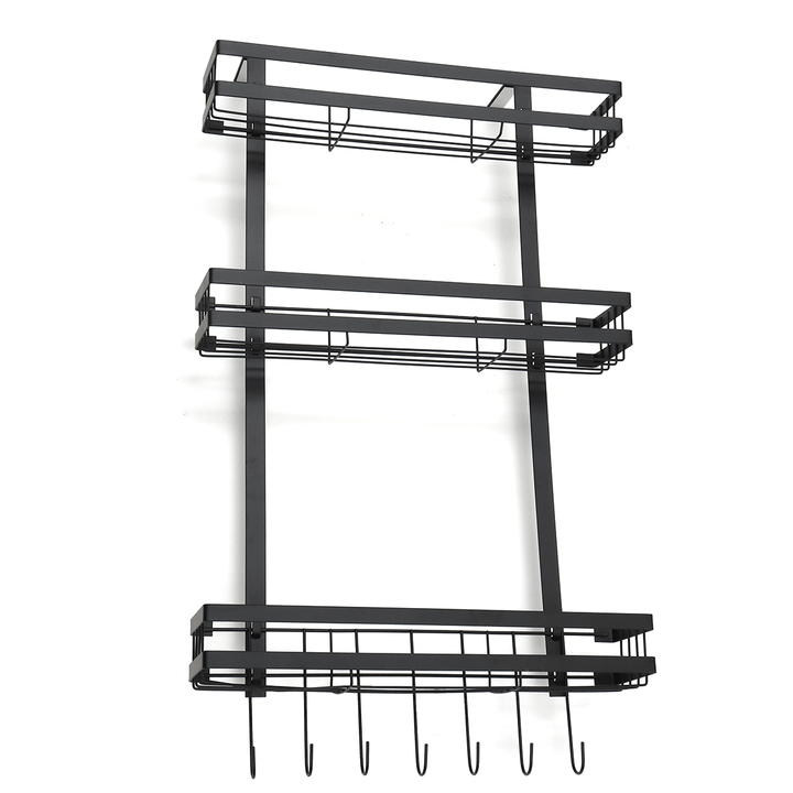 3 Tier Kitchen Refrigerator Storage Rack Fridge Seasoning Organizer Hang Shelf