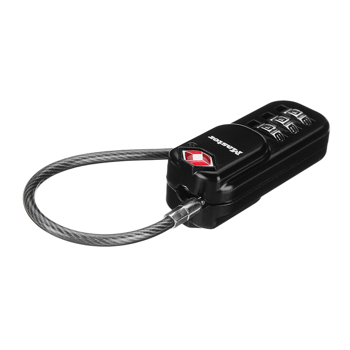 TSA 3 Digit Combination Padlock Security Luggage Suitcase Toolbox Coded Cable Lock