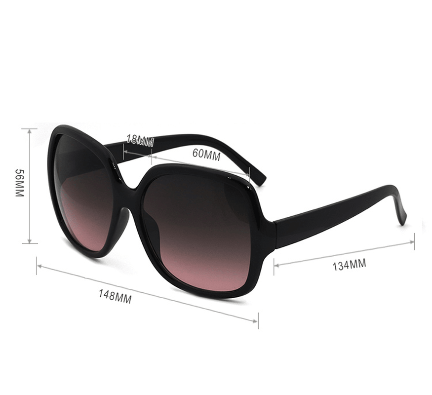 Women Big Full Frame Square Shape Fashion Casual Outdoor UV Protection Sunglasses