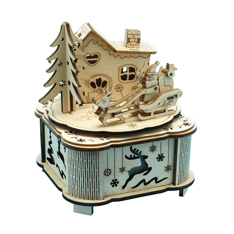 Creative Christmas Jigsaw Assembled Music Box