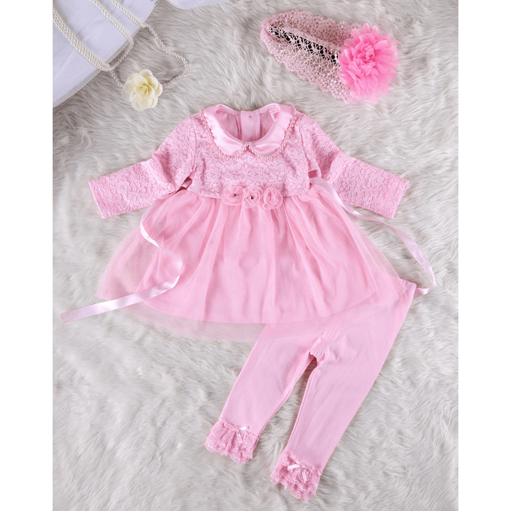 Baby 100 Day Pearl Collar Dress, One Year Old Princess Dress, Baby 100 Year Dress, Dress with Pants Two Sets