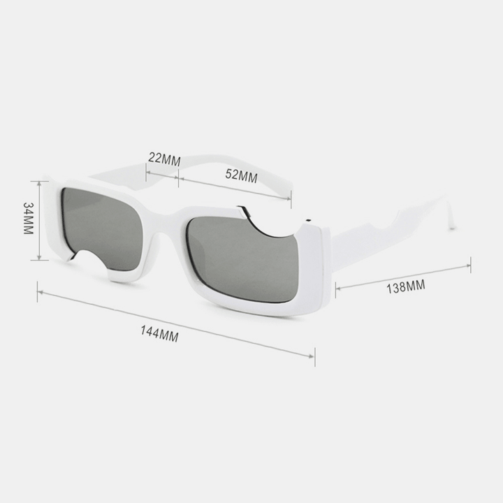 Unisex Irregular Square Frame Not Full Frame UV Protection Fashion Special Profile Sunglasses