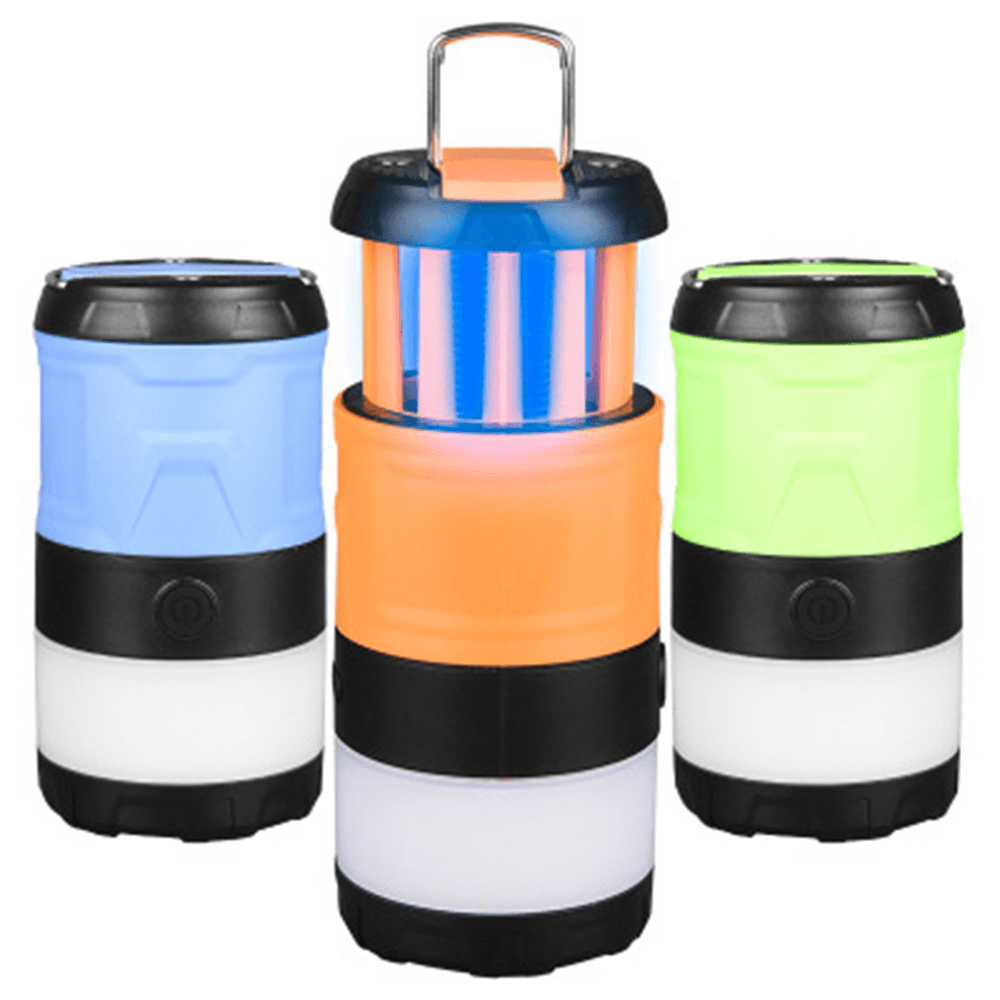 3 in 1 Stretchable Electric Mosquito Killer Camping Lamp with Bug Zapper USB Rechargeable Led Lantern IP67 Waterproof Electric Shock Mosquito Killing Lamp