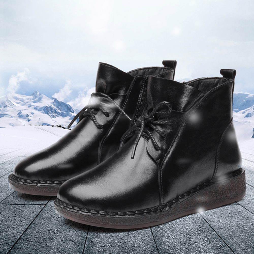 Casual Soft Leather Warm Boots for Women