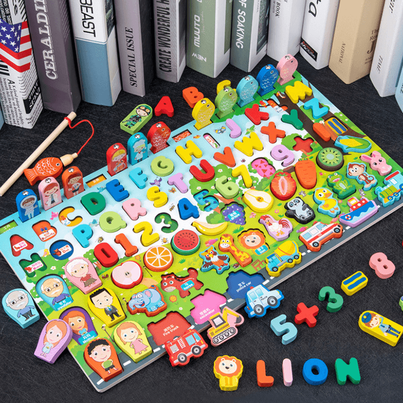 Animal Character Traffic Fruit Alphabet Version Early Education Development Toy