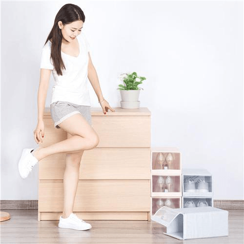 2PCS Shoe Storage Box from Xiaomi Youpin save Space Tidy Foldable Shoe Organiser Box Storage Baskets