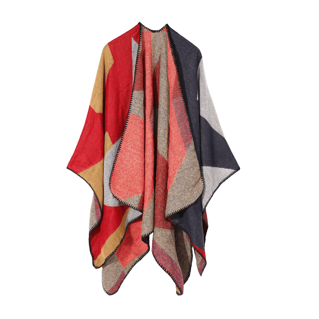 Fashion Street Warmth and Color Matching Cashmere Big Scarf Shawl