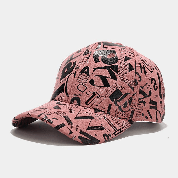 Graffiti Alphabet Baseball Cap Female Summer Outdoor Sunscreen